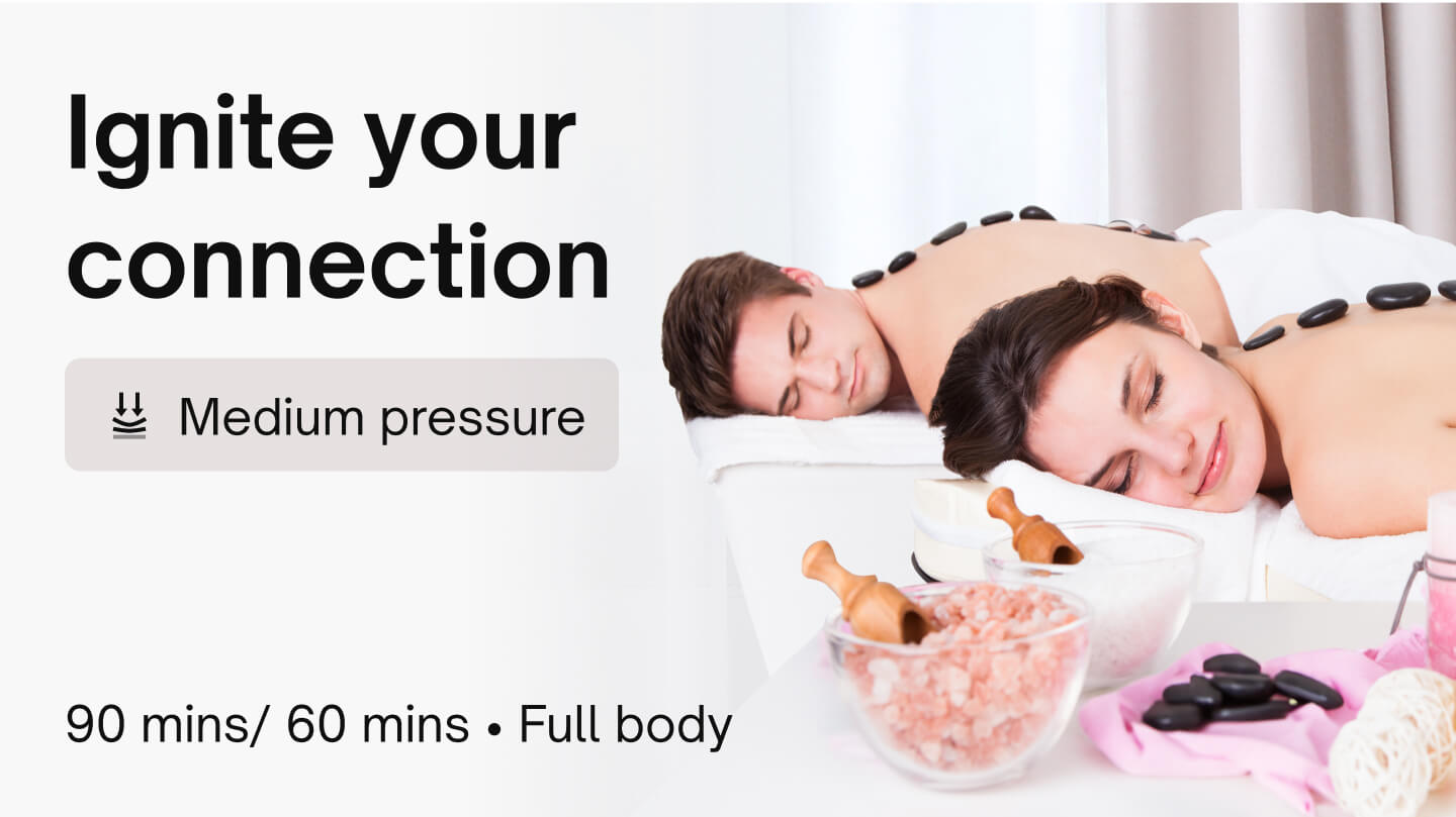 Hot Stone Massage - Couples hot stone massage (60 mins)