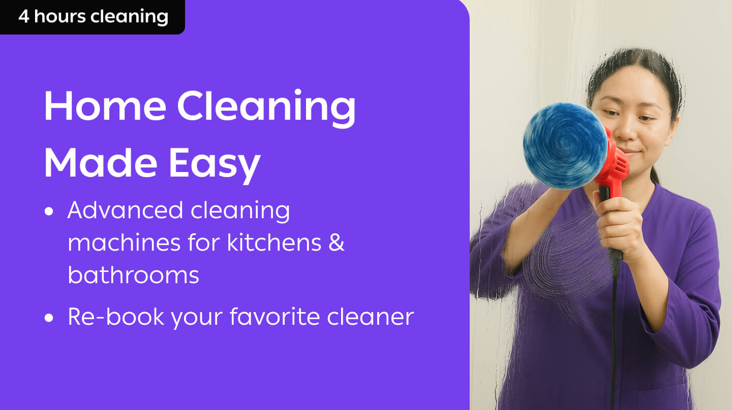 Choose your cleaning - 4 hours (1 cleaner)