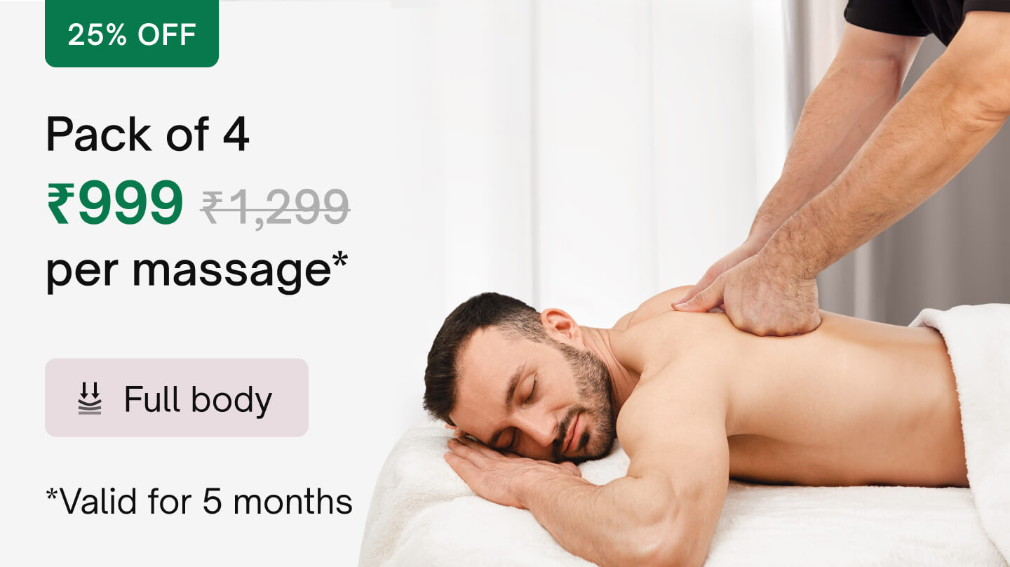 Super saver packs - 4 sessions (Mon-Sat only): Swedish massage