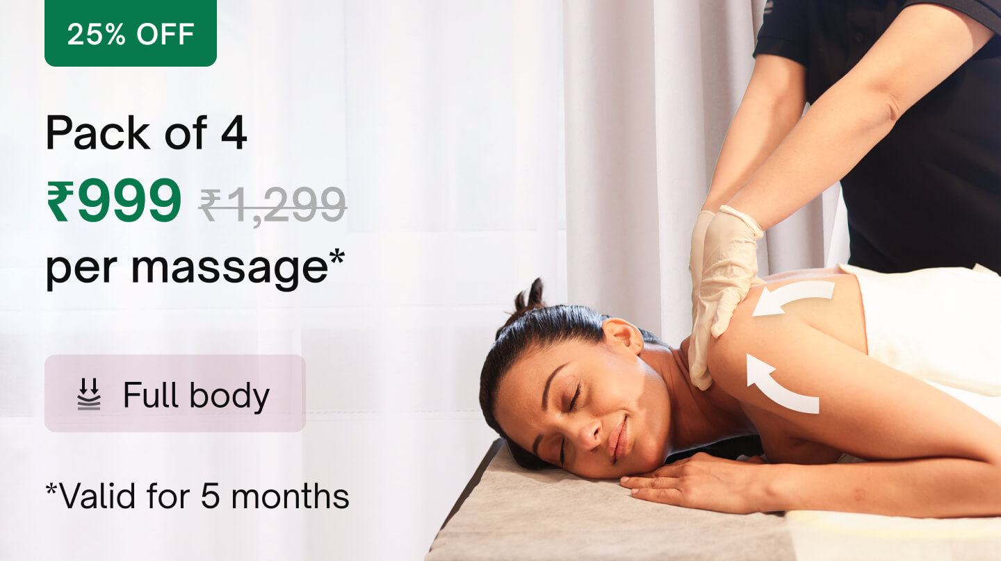 Super saver packs - 4 sessions (Mon-Sat only): Swedish massage