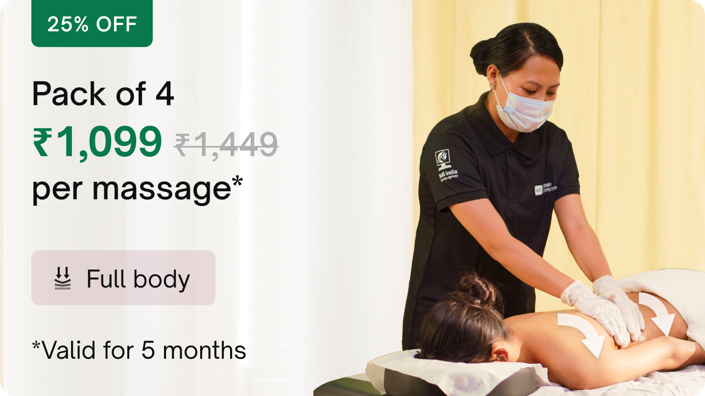 Super saver packs - 4 sessions (Mon-Sat only): Deep tissue massage