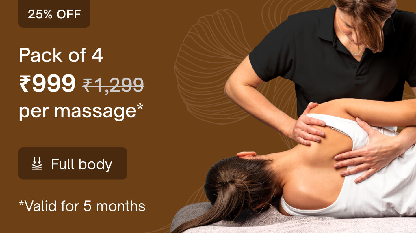 Super saver packs - 4 sessions (Mon-Sat only): Abhyangam massage