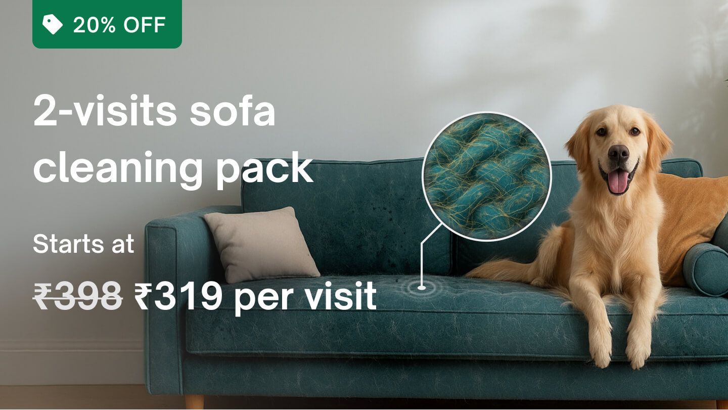 Super saver deals - 2 visits: Fabric sofa cleaning