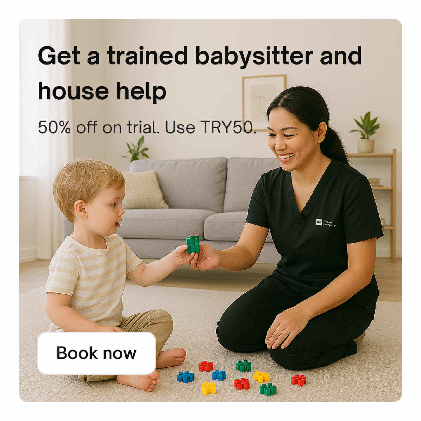 All-in-one helper/babysitter