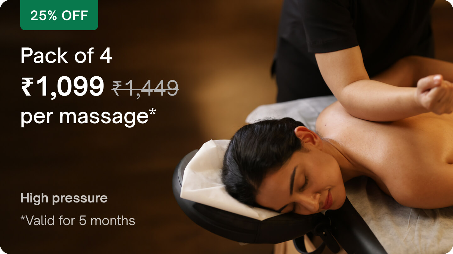 Super saver packs - 4 sessions (Mon-Sat only): Deep tissue massage