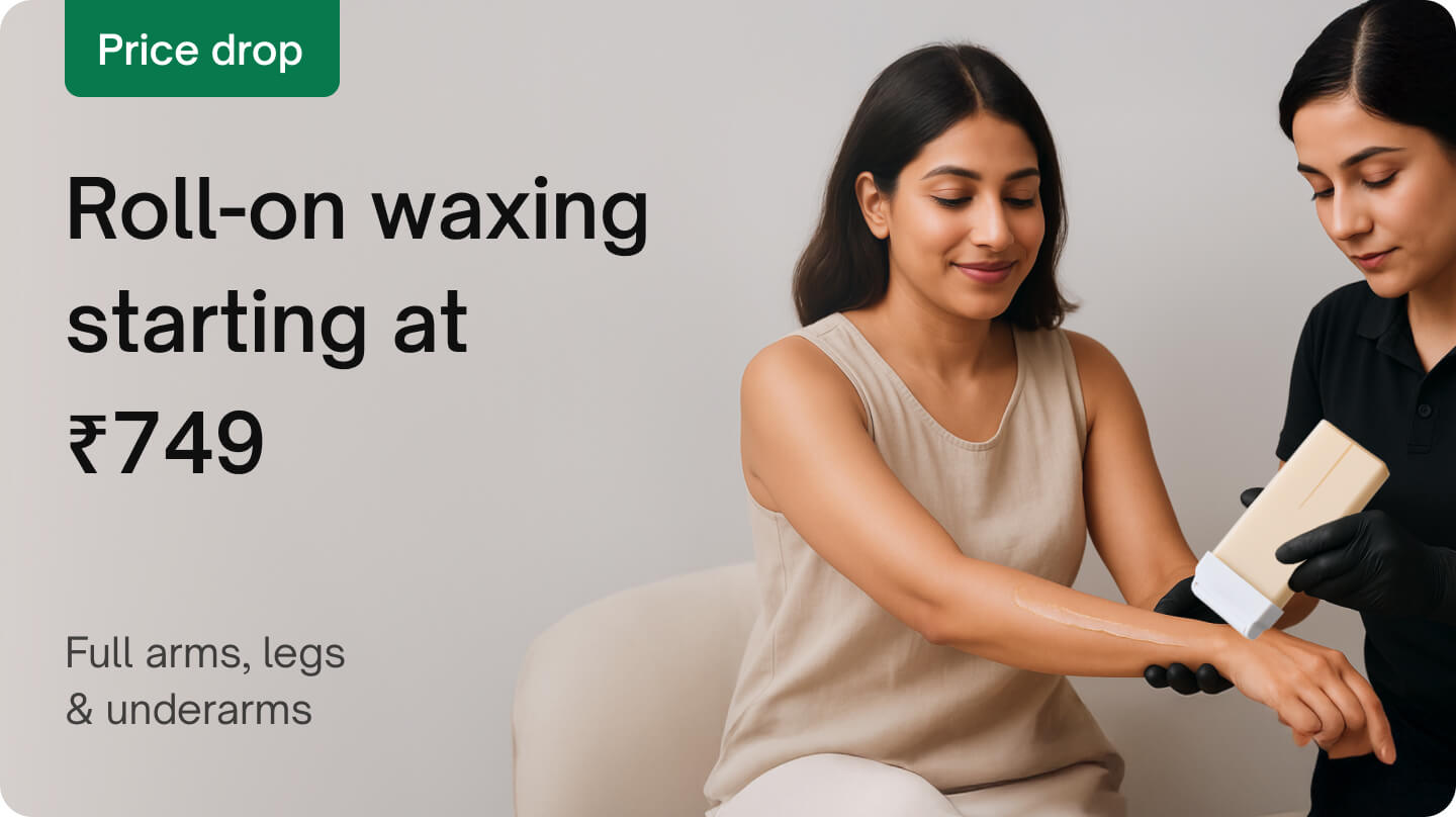 Waxing & threading - Roll-on waxing (Full arms, legs & underarms)