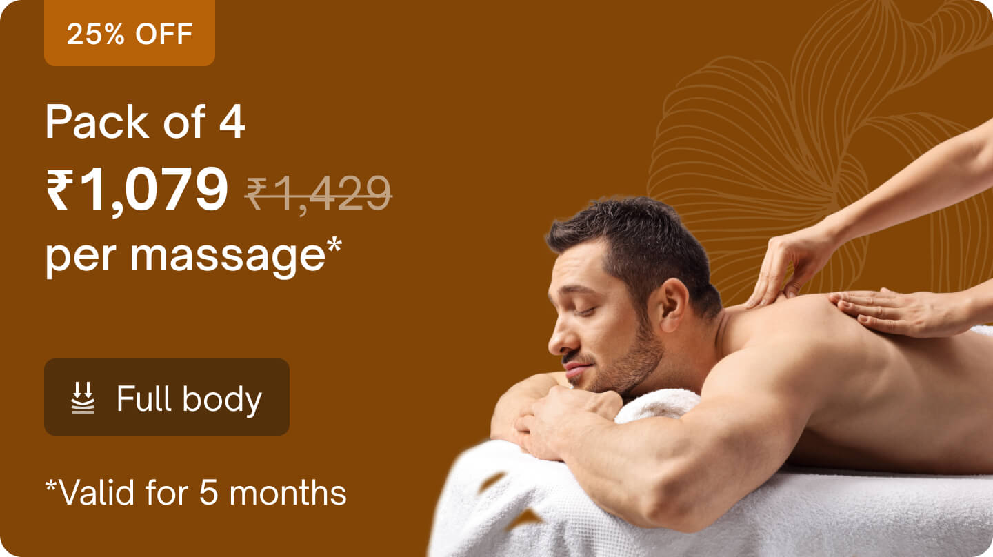 Super saver packs - 4 sessions (Mon-Sat only): Vedic signature massage