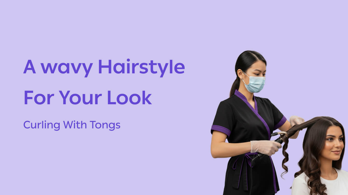 Blow dry & styling - Curling with tongs