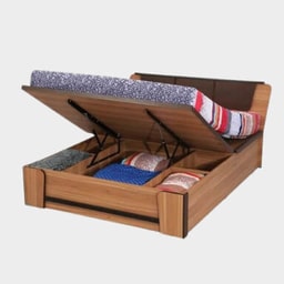 Wooden bed - Hydraulic bed assembly