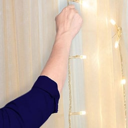 Drill & hang - Fairy lights installation