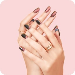 Gel polish - natural nails - Cat eye