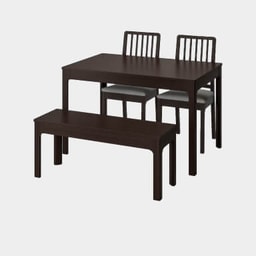 Beds & dining - Dining table with 2 chairs & bench