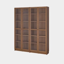 Storage - Glass door bookcase (24 shelves)