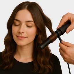 Blow dry & styling - Curling with tongs
