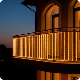 Railing lights - Railing lights installation (Rope)