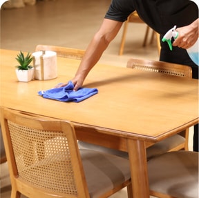 Dining table & chairs cleaning