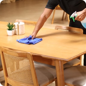 Dining table & chairs cleaning