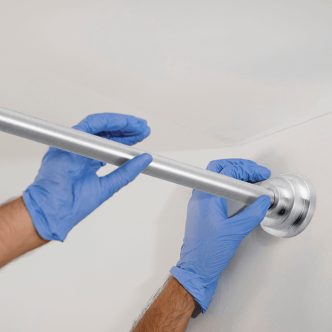 Curtain rod installation (2 brackets)