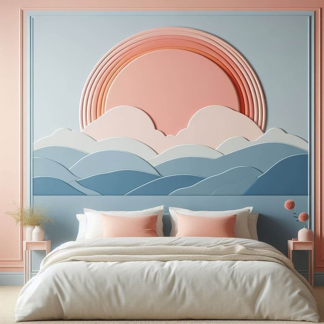 Peach and Pale Blue 2