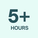 5 or more hours