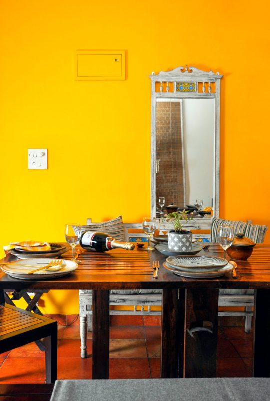 yellow wall paint colour for indian dining room