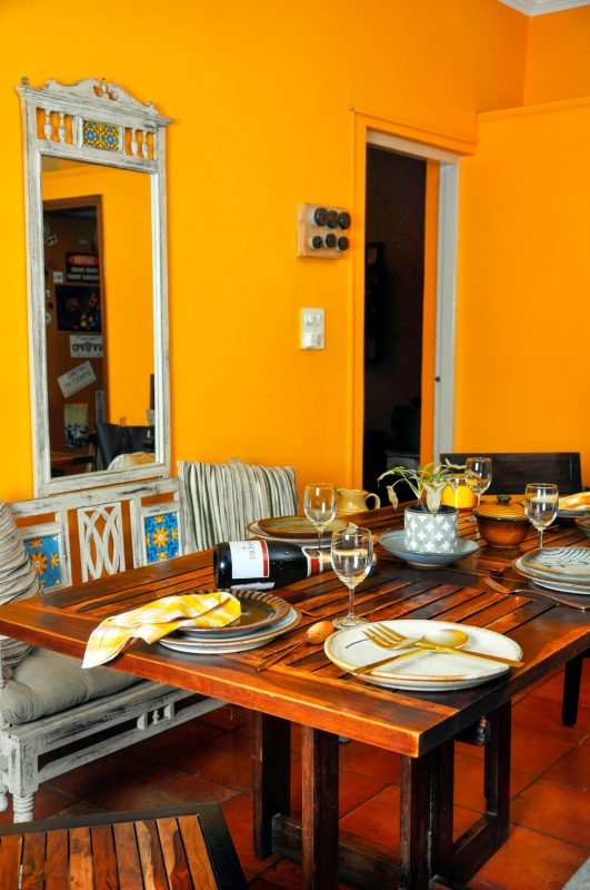 colourful indian dining room