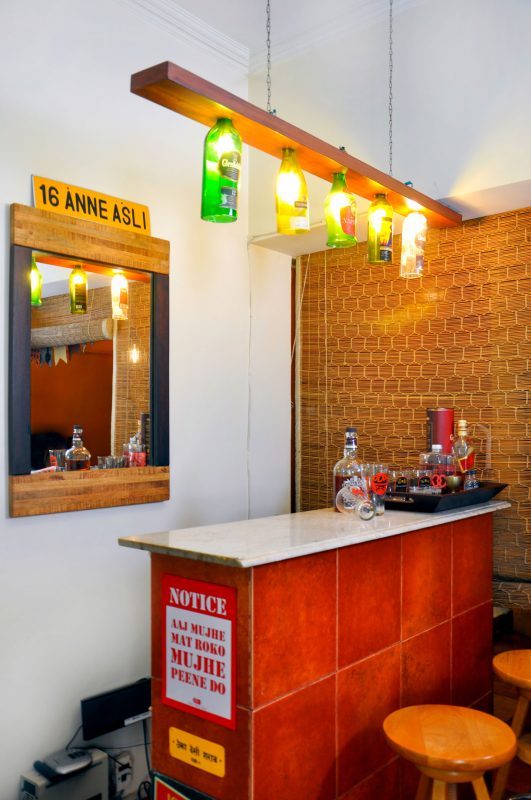 interesting bar space in indian house