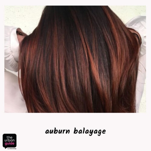 auburn red highlights indian skin