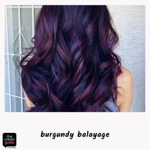 burgundy highlights indian skin