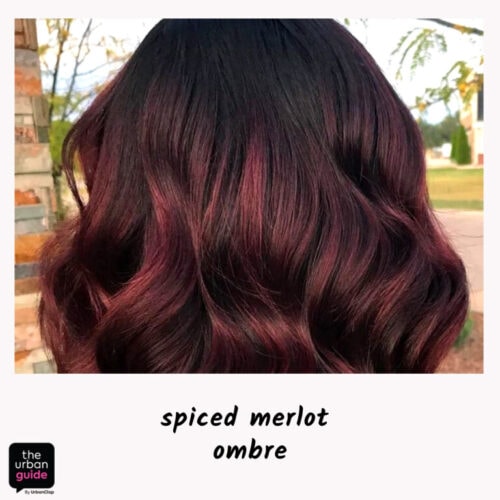 merlot red highlights indian skin