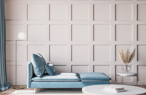 Create a Scandinavian look with a white wall panelling