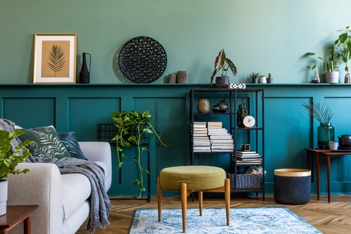 Colourful Wainscoting Wall Panel