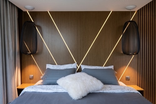 Angular Strip Lights Wall Panel