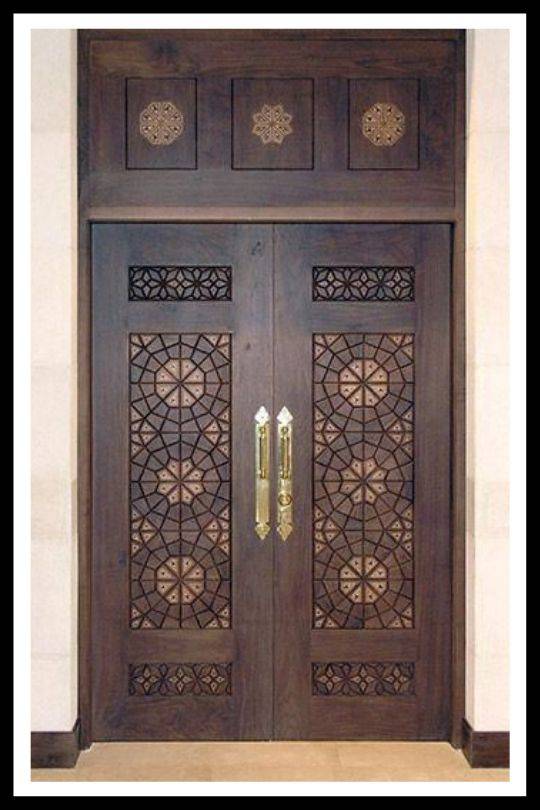 double door design in wood