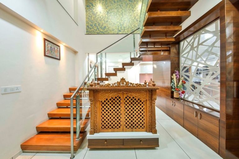 Portable Wooden Pooja Unit