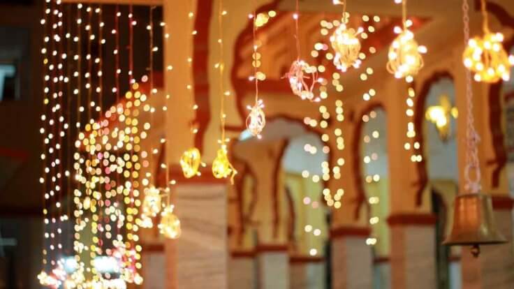 fairy lights diwali decoration ideas for home